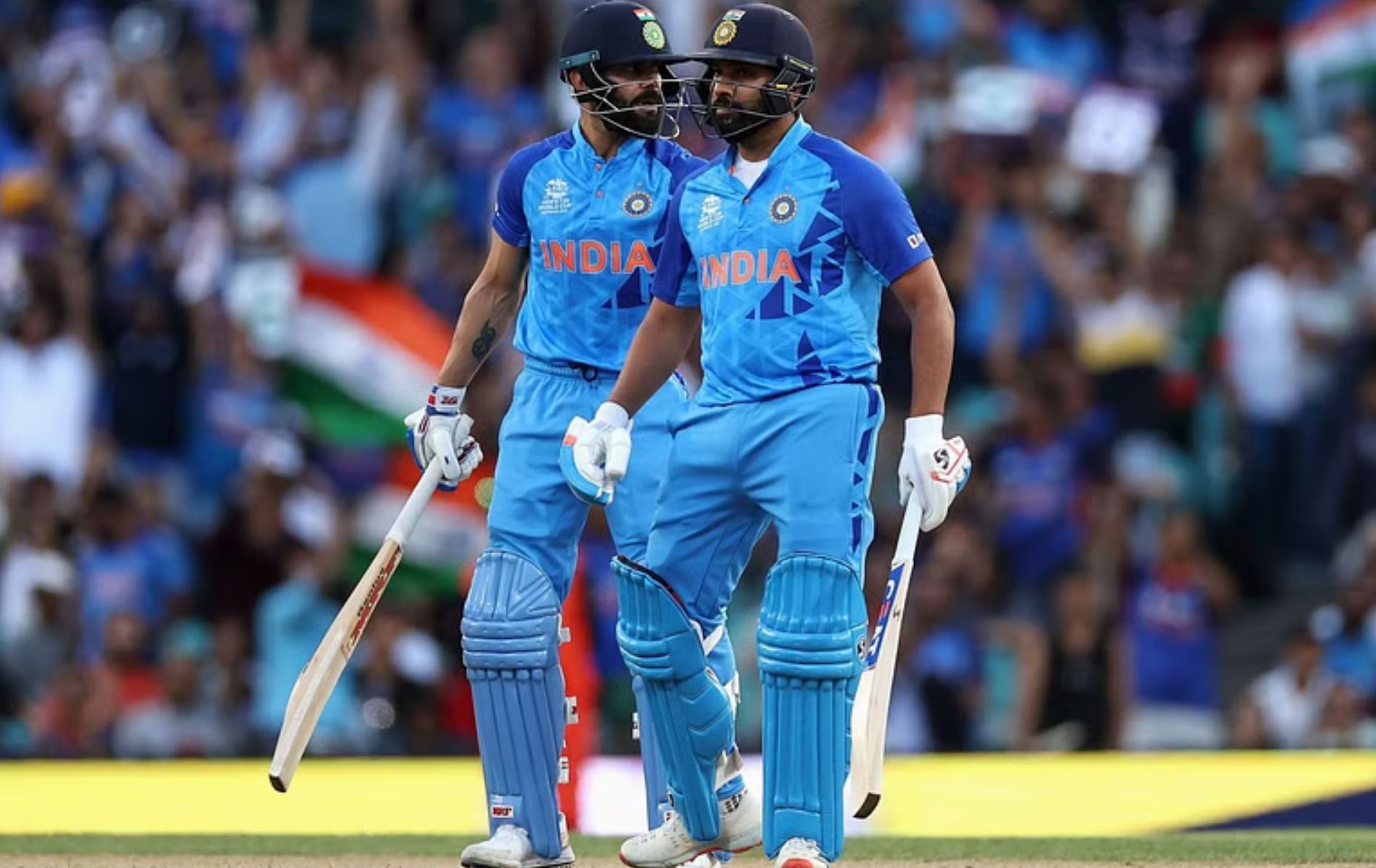 Virat Kohli (L) and Rohit Sharma have a great record vs Pakistan in ODIs. (Pic: Getty)