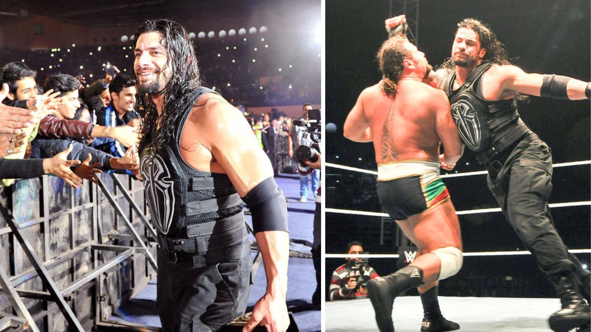 Roman Reigns in action in India in 2016