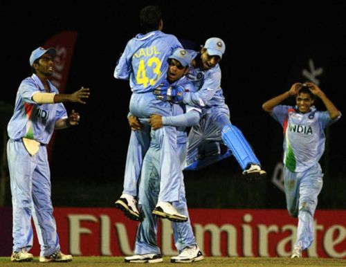 India's players were irrepressible in their celebrations upon capturing the U19 World Cup title