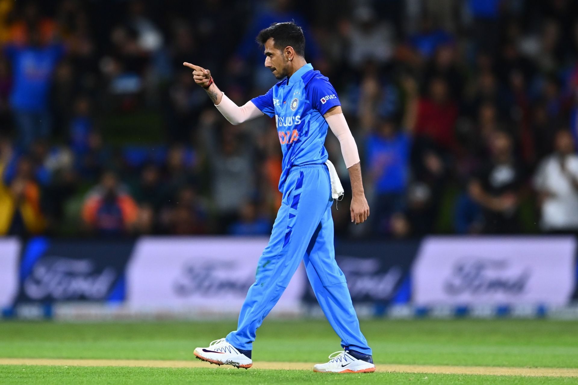 Yuzvendra Chahal was held back for the 20th over.