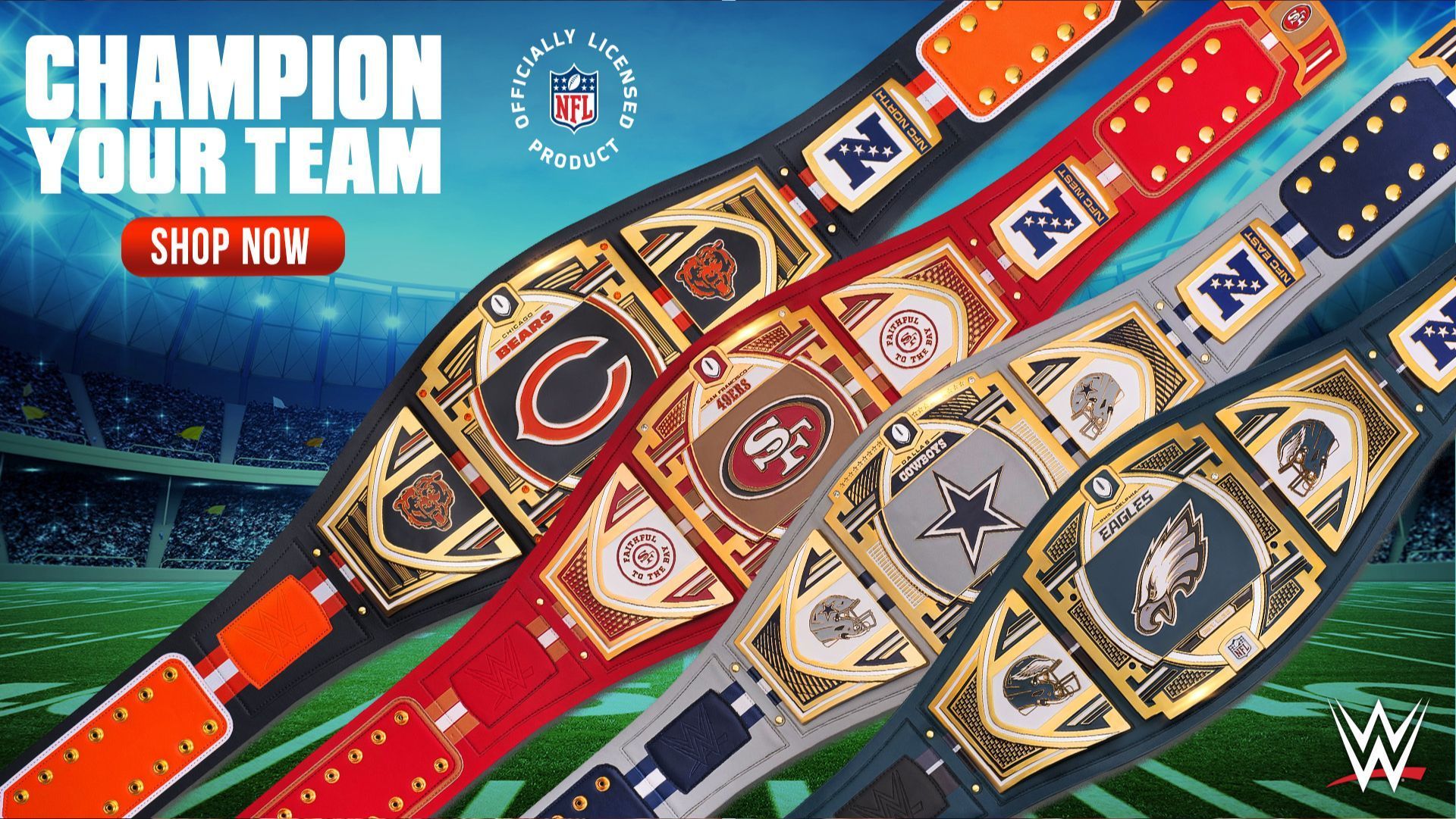 NFL inspired belts available on official shops.