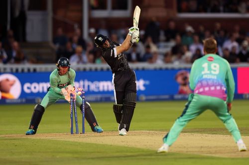 Jos Buttler in action at the Oval Invincibles Men v Manchester Originals Men - The Hundred Final