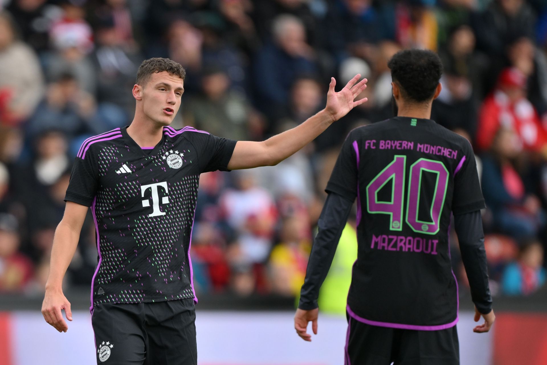 Benjamin Pavard (left) is likely to leave the Allianz Arena this summer.