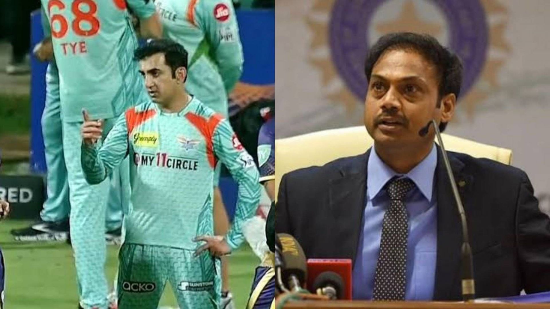 Gautam Gambhir was not happy with MSK Prasad