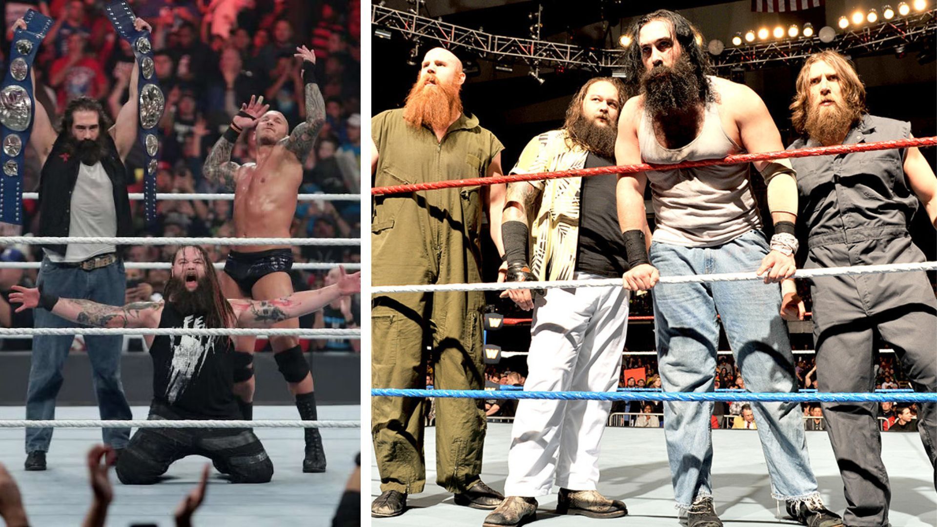 The Wyatt Family, with their honorary members