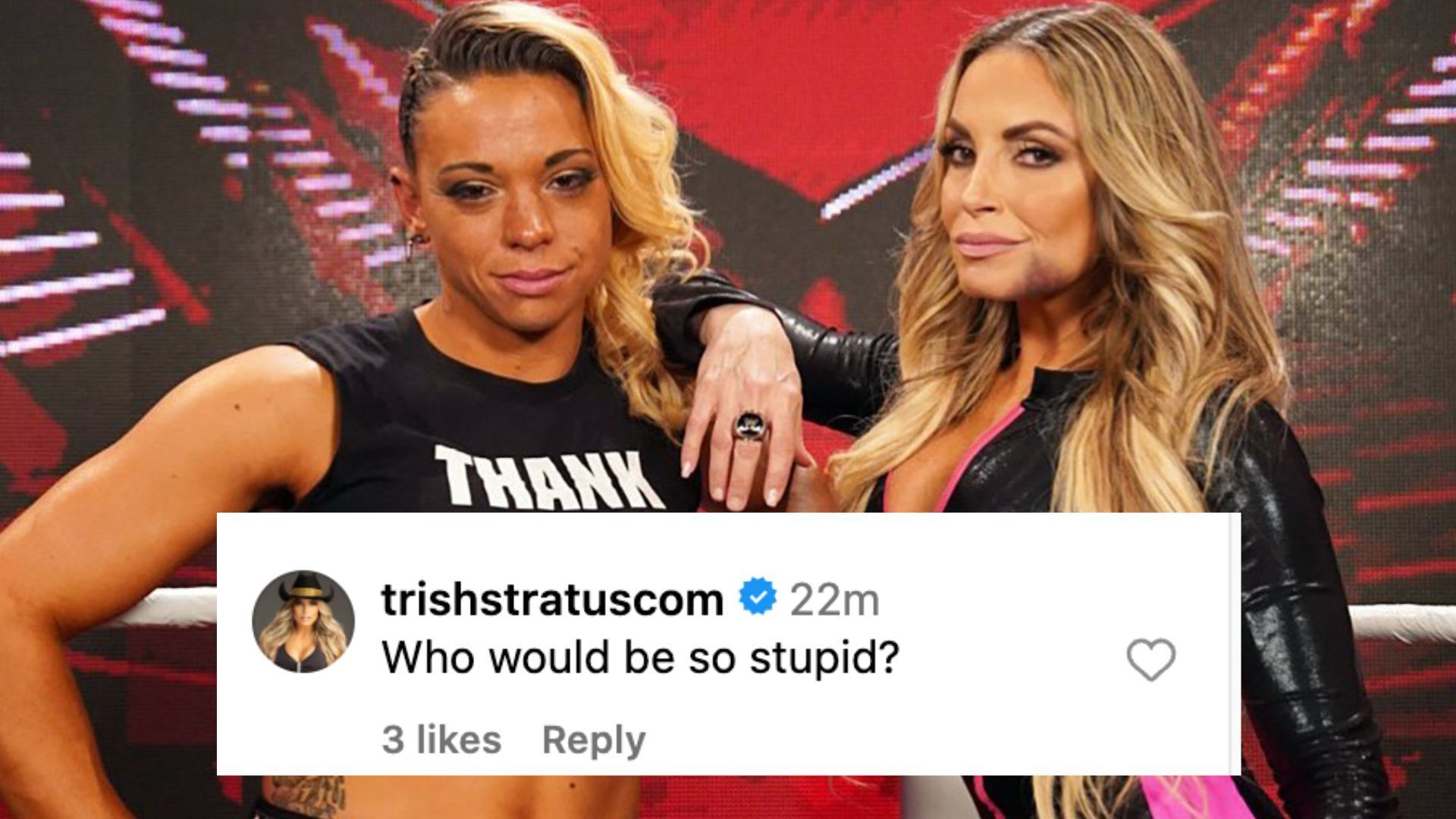 Trish Stratus reacts to Stark&#039;s comment after RAW.