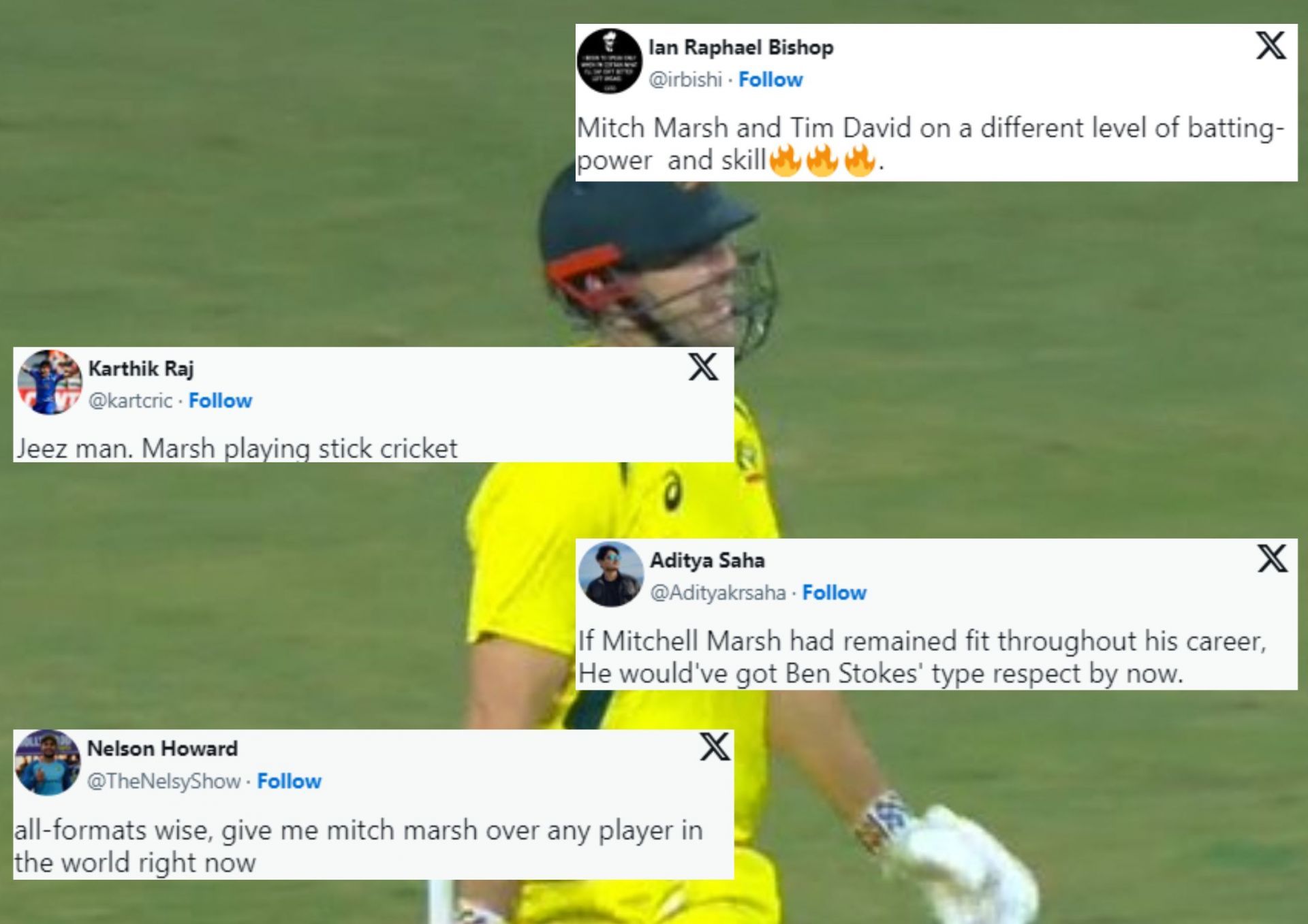 Mitchell Marsh was in unstoppable form in the first T20I between South Africa and Australia (Picture Credits: FanCode via Twitter).