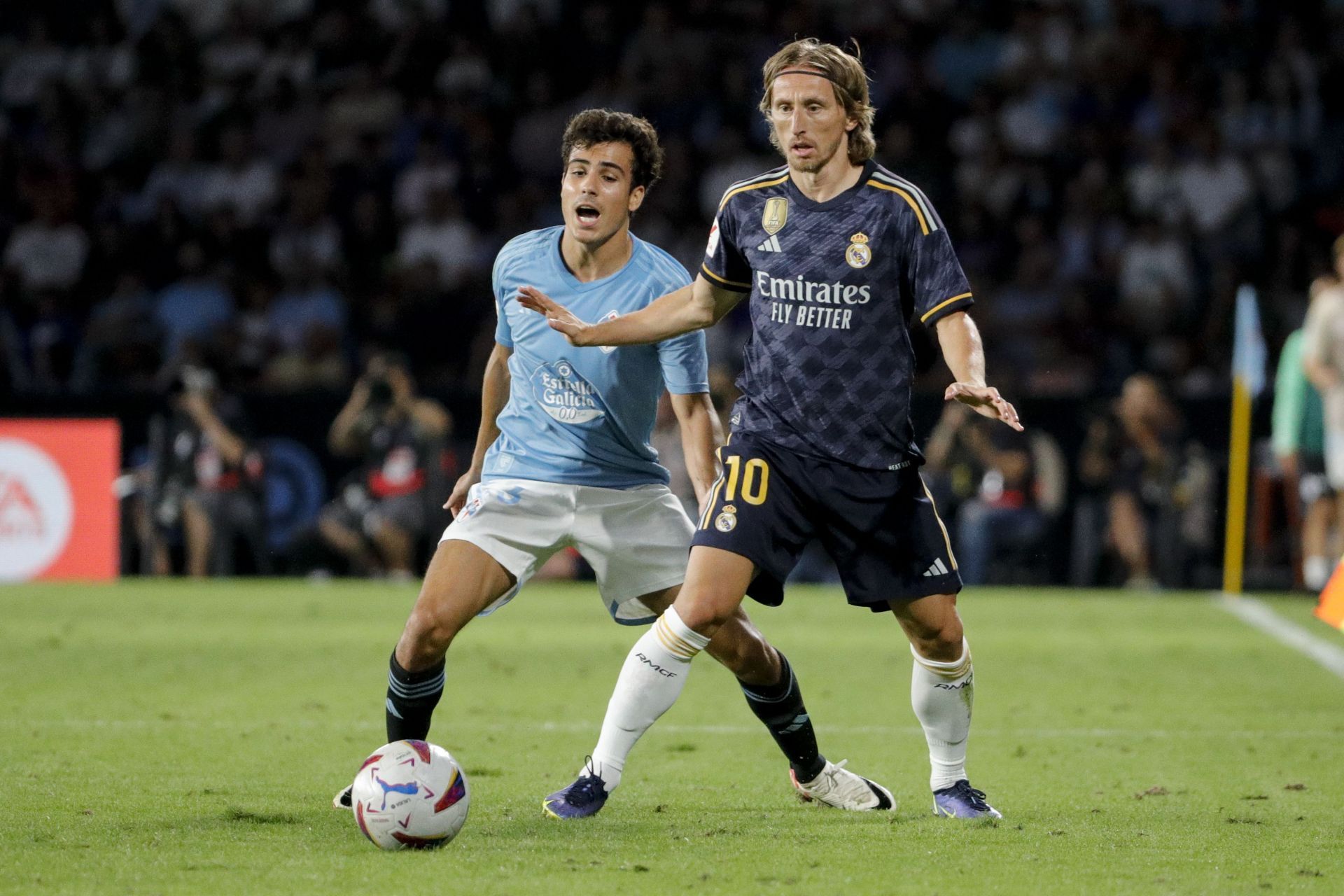 Luka Modric (right) has struggled for game time at the Santiago Bernabeu.