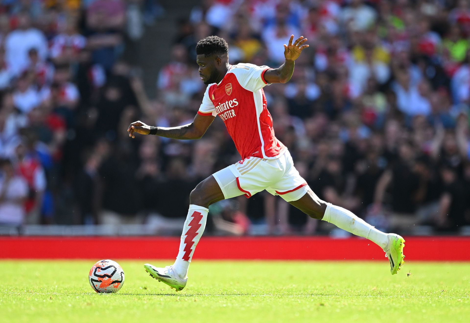 Thomas Partey started at right-back in win over Forest.