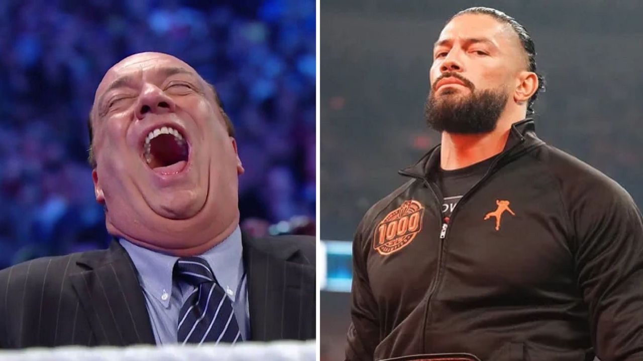 Paul Heyman (left); Roman Reigns (right)