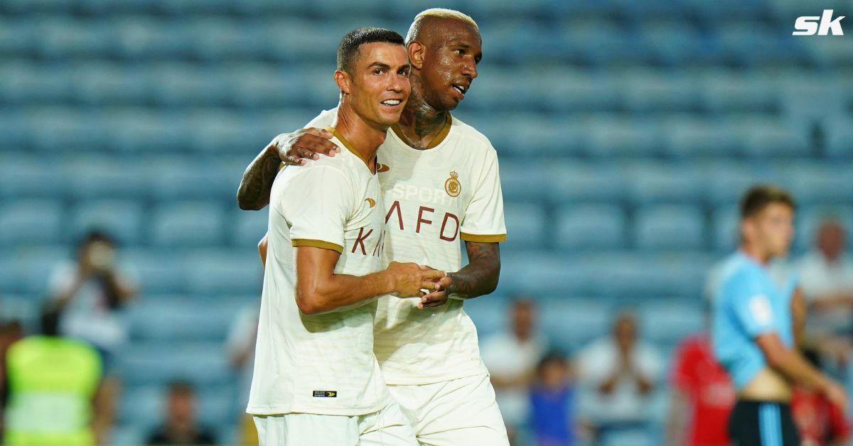 Al-Nassr forwards Cristiano Ronaldo (left) and Anderson Talisca.