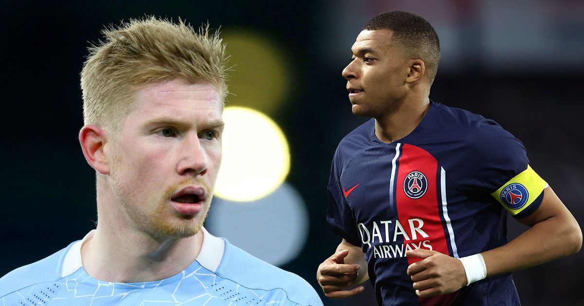 Kevin De Bruyne and Kylian Mbappe 
