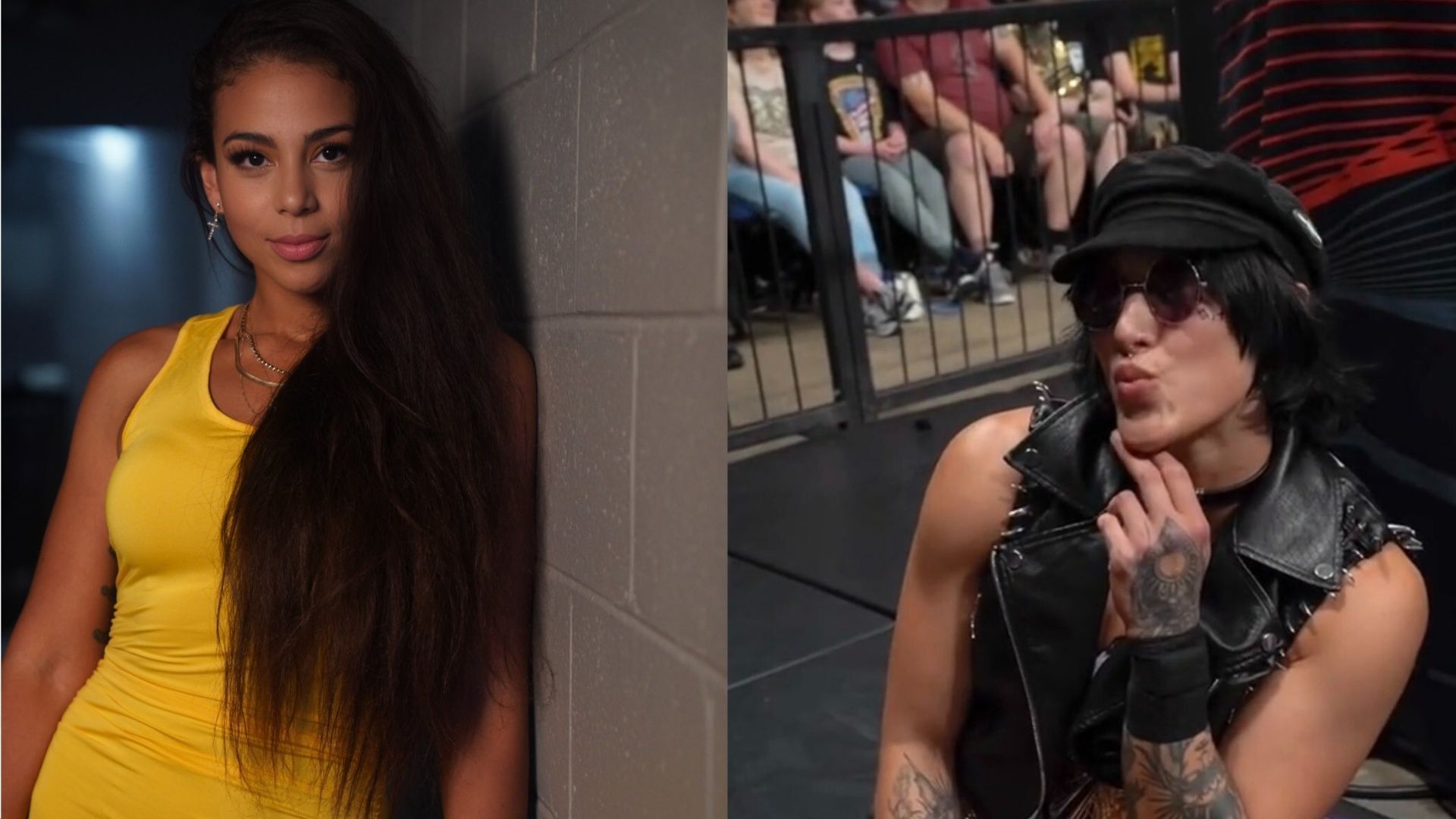 Rhea Ripley flirted with Samantha Irvin at a WWE live event.