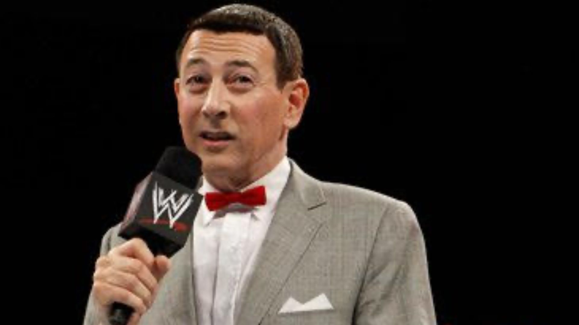 Pee Wee Herman cutting a promo. Image Credits: wwe.com 