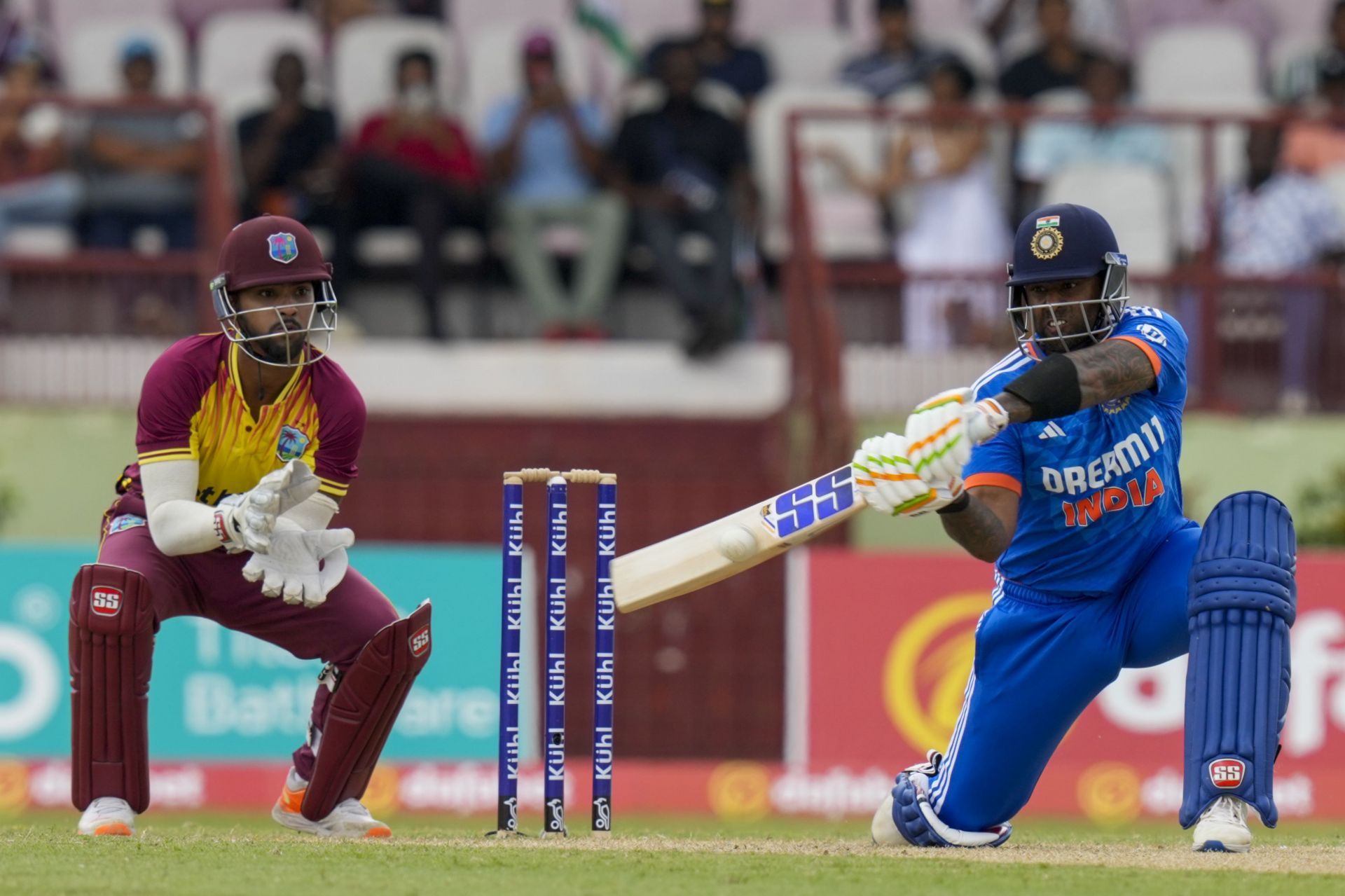 Suryakumar Yadav has an extremely poor ODI record. (Pic: AP Photo/Ramon Espinosa)