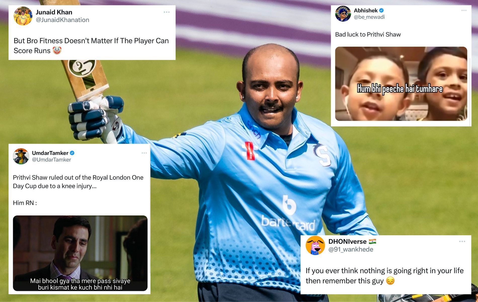 Prithvi Shaw was in impressive form in One-Day Cup 2023. (Pics: Twitter)