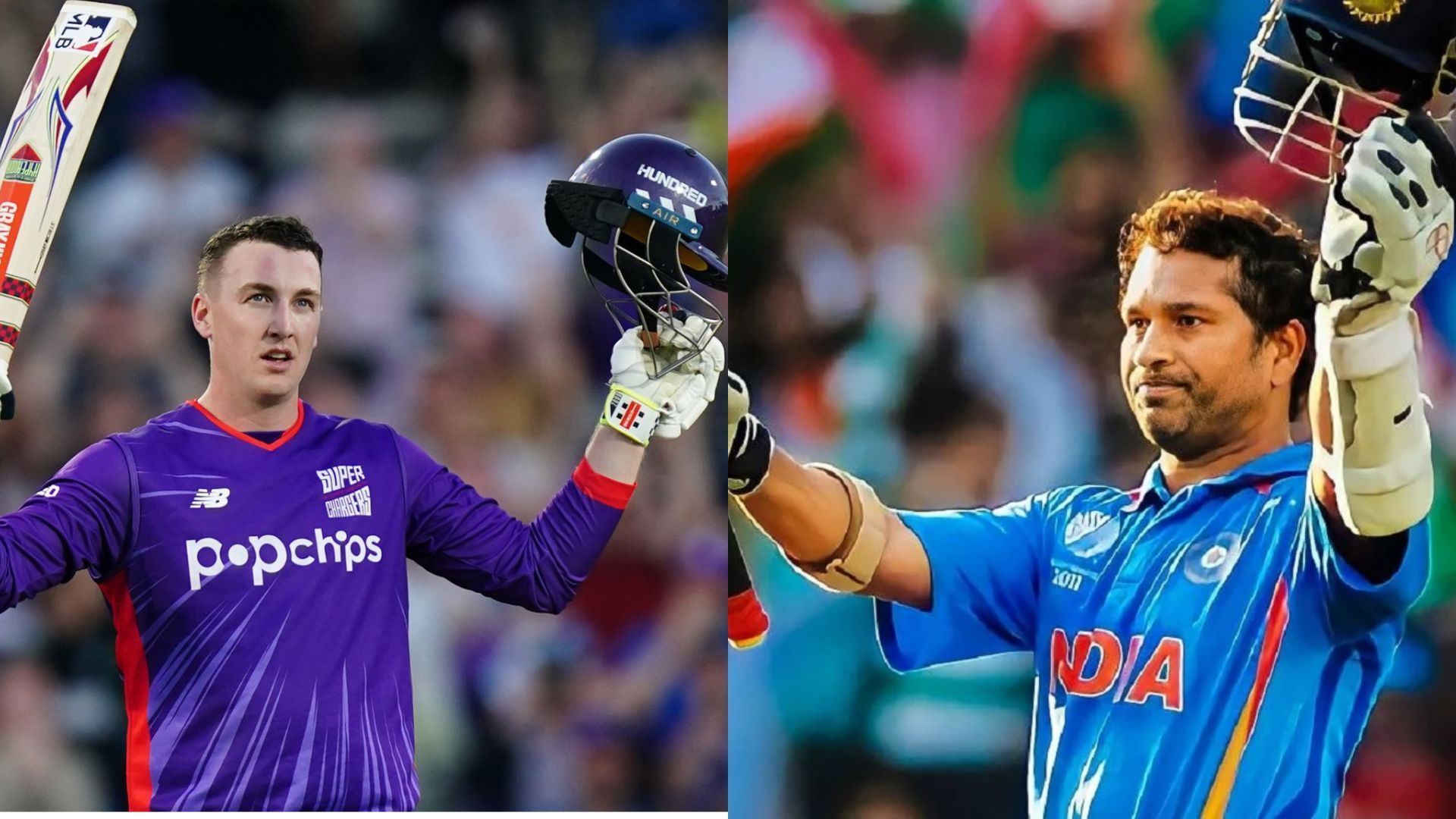 Harry Brook (L) &amp; Sachin Tendulkar (P.C.:X)