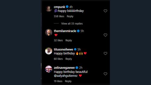 The stars all wished the young Mysterio a happy birthday