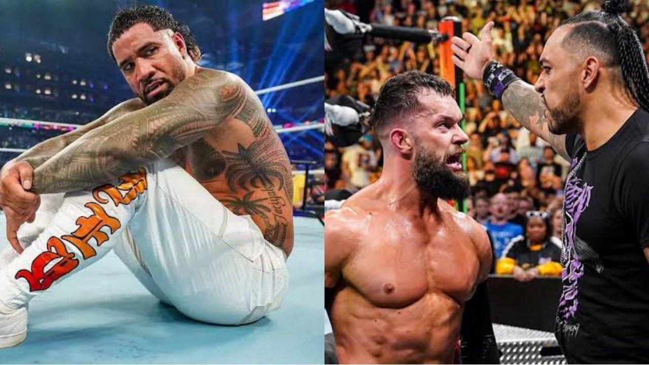 WWE सुपरस्टार्स जे उसो, फिन बैलर और डेमियन प्रीस्ट 