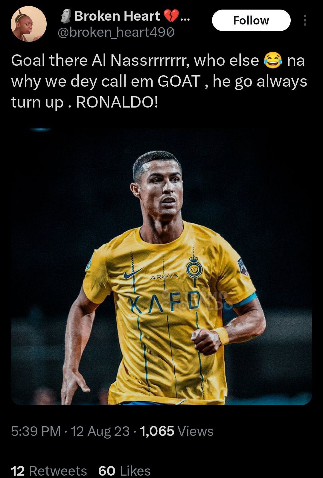 Fans react as Ronaldo scores important goal