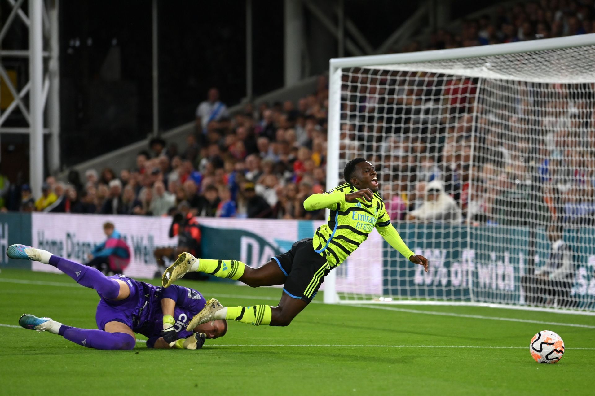 Eddie Nketiah against Crystal Palace (via Getty Images)
