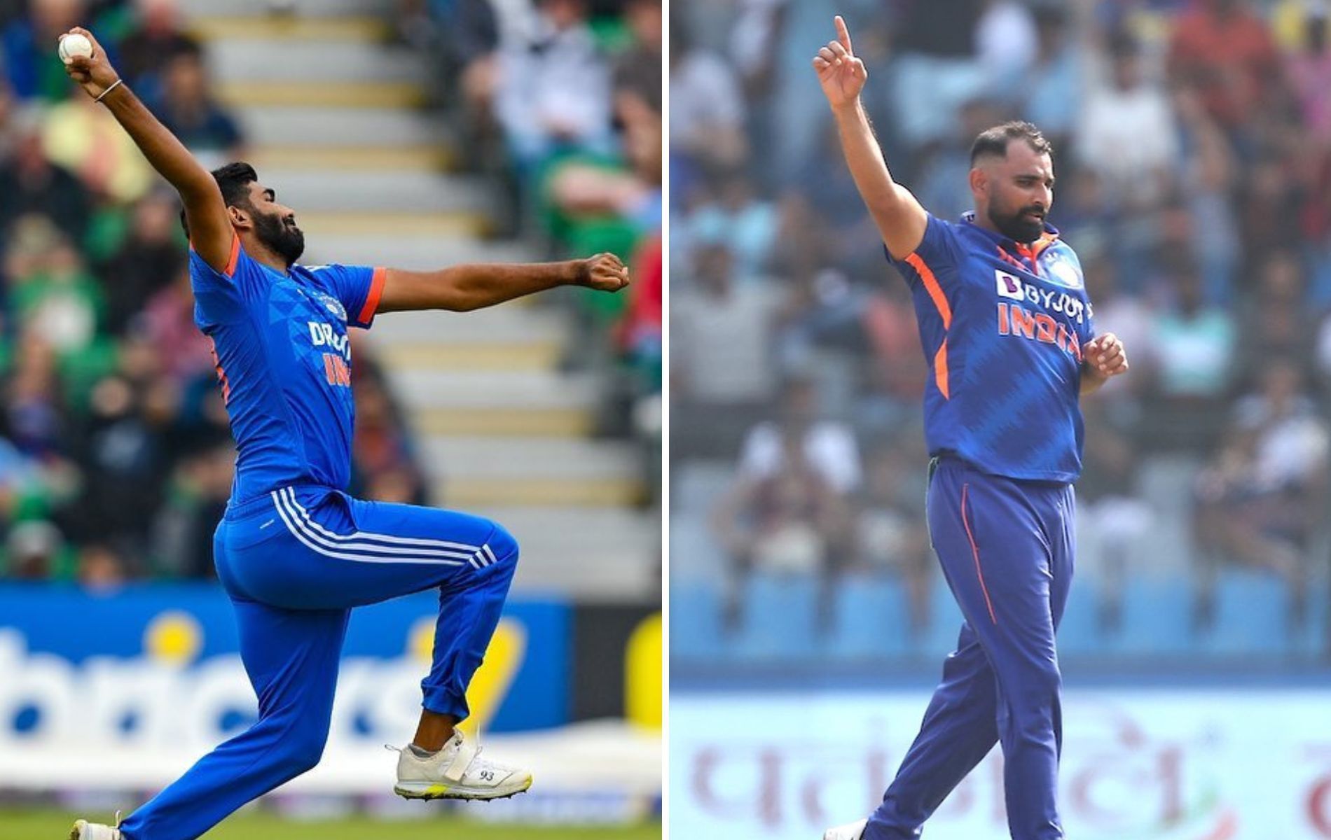 Jasprit Bumrah (L) and Mohammed Shami. (Pics: Instagram)