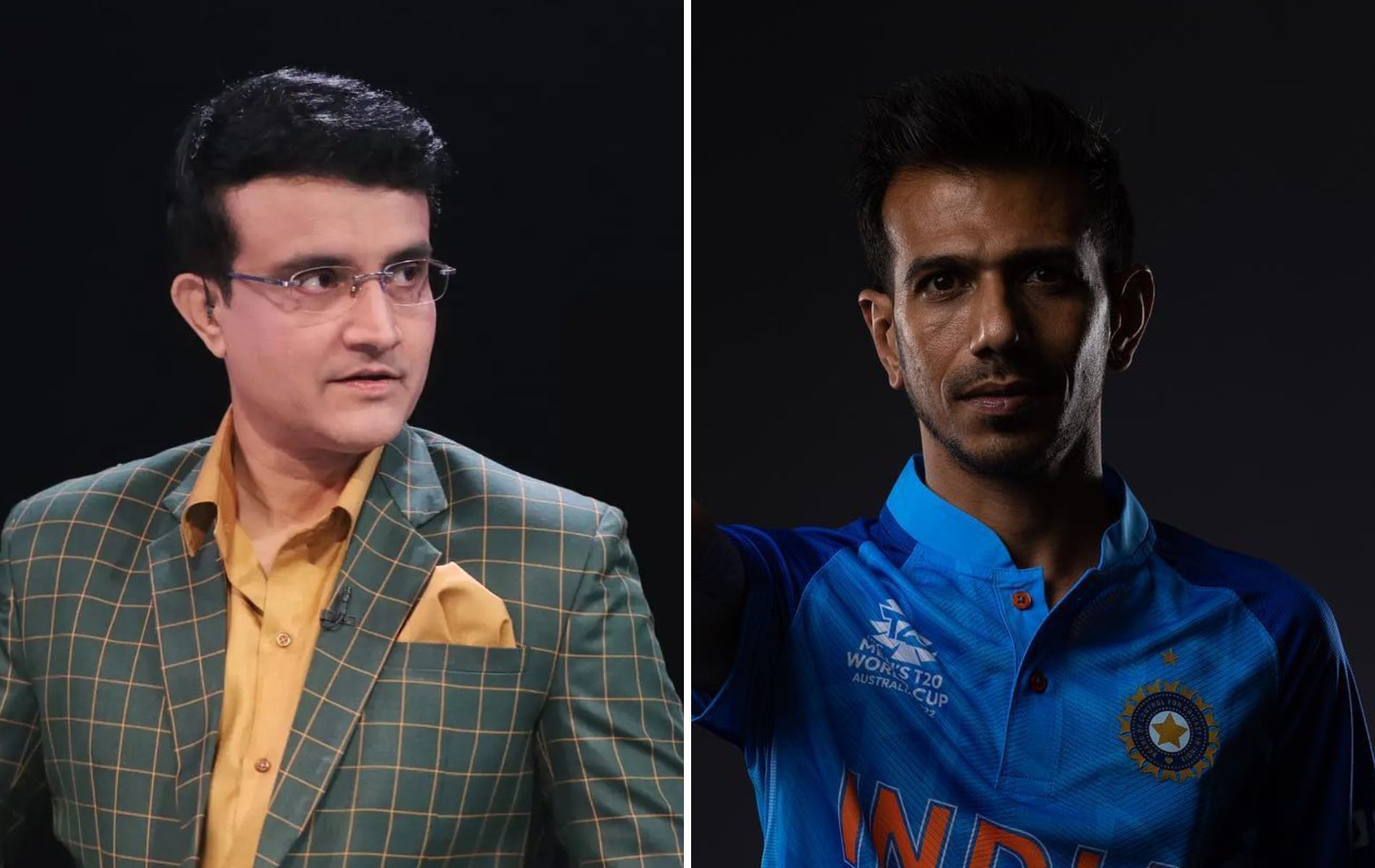 Sourav Ganguly (L) and Yuzvendra Chahal. (Pics: Instagram)