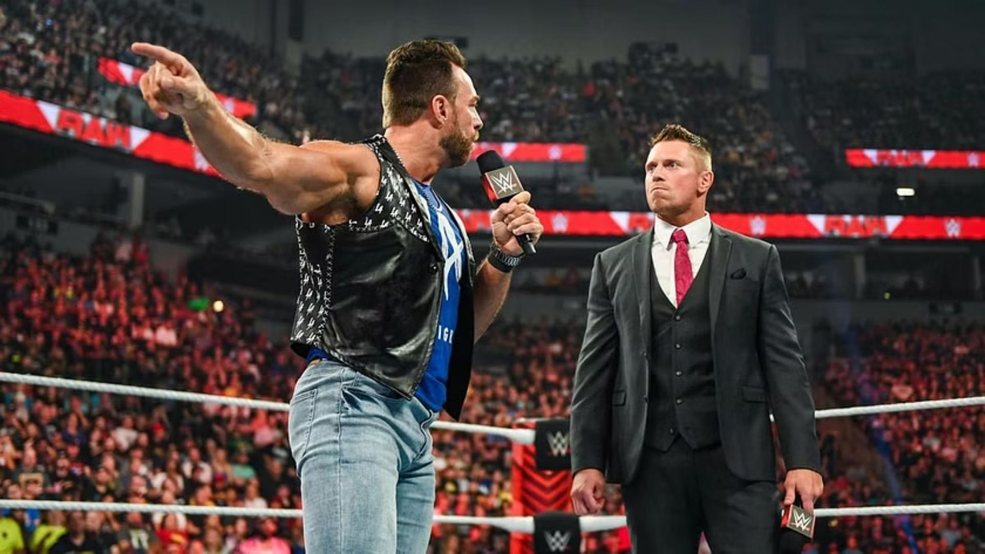 LA Knight (left) and The Miz (right)