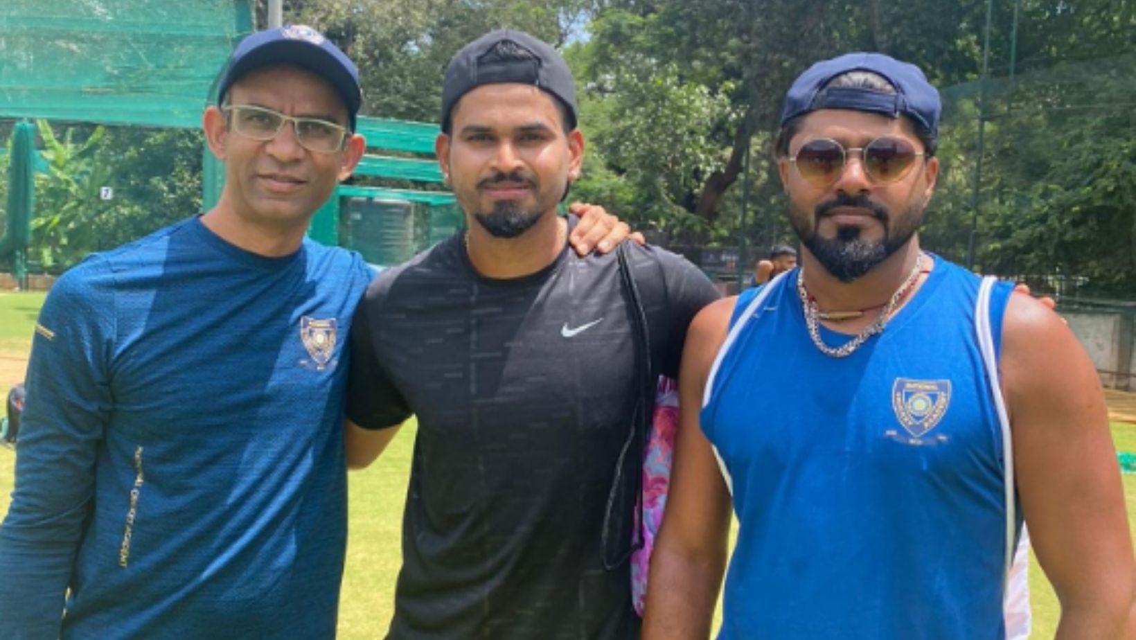 Nitin Patel, Shreyas Iyer (C) and Rajinikanth Sivagnanam.