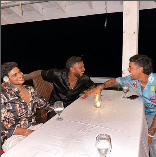 Shubman Gill, Hardik Pandya, and Ishan Kishan (Pics: Hardik Pandya/ Instagram)