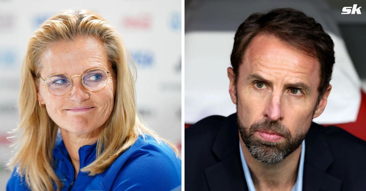 Sarina Wiegman (L) and Gareth Southgate (R)