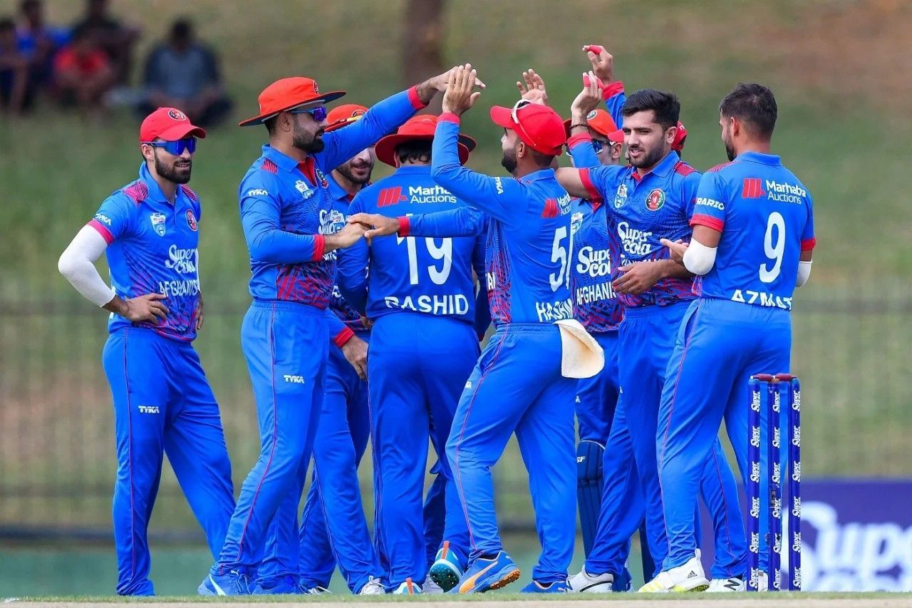 Afghanistan unit celebrating vs Pakistan [Getty Images]