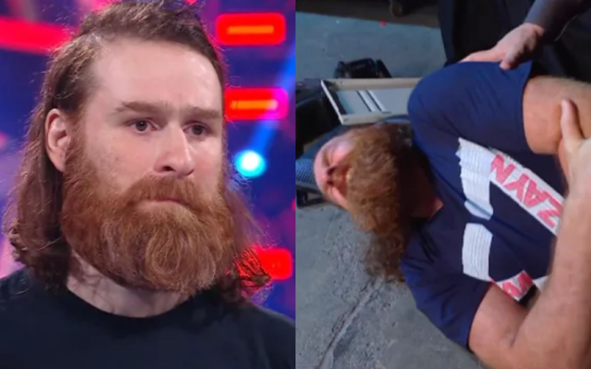 Sami Zayn was attacked backstage on RAW