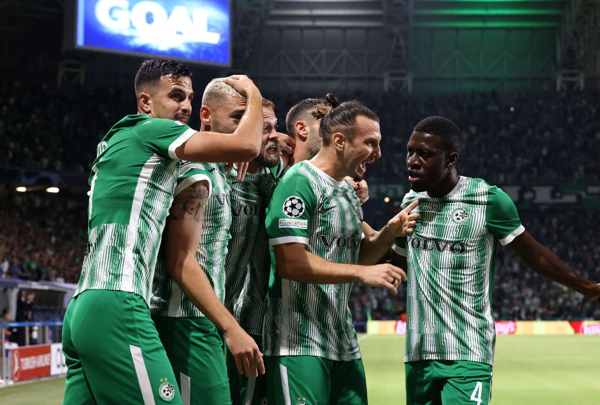 Maccabi Haifa will meet Slovan Bratislava in the Champions League qualifier on Wednesday