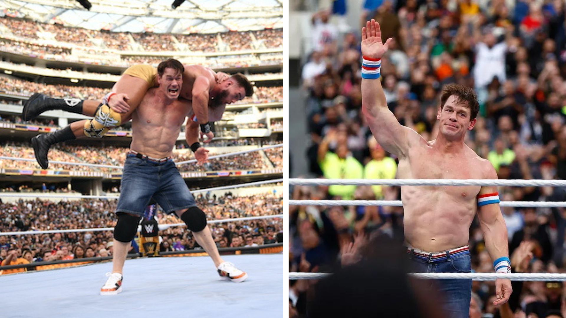 Cena during WrestleMania 39.