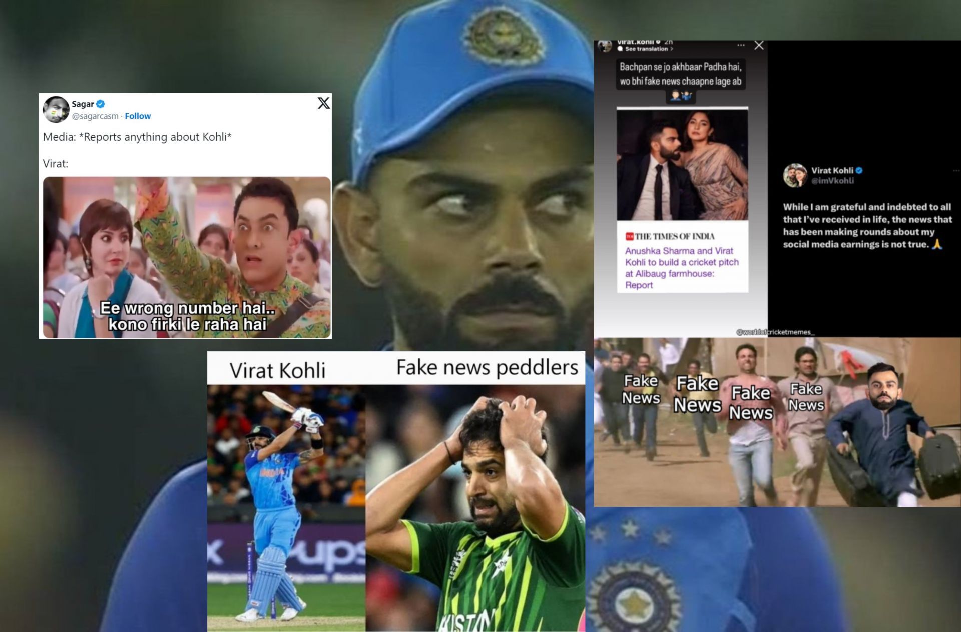 Fans share memes after Virat Kohli rubbishes fake news reports.  