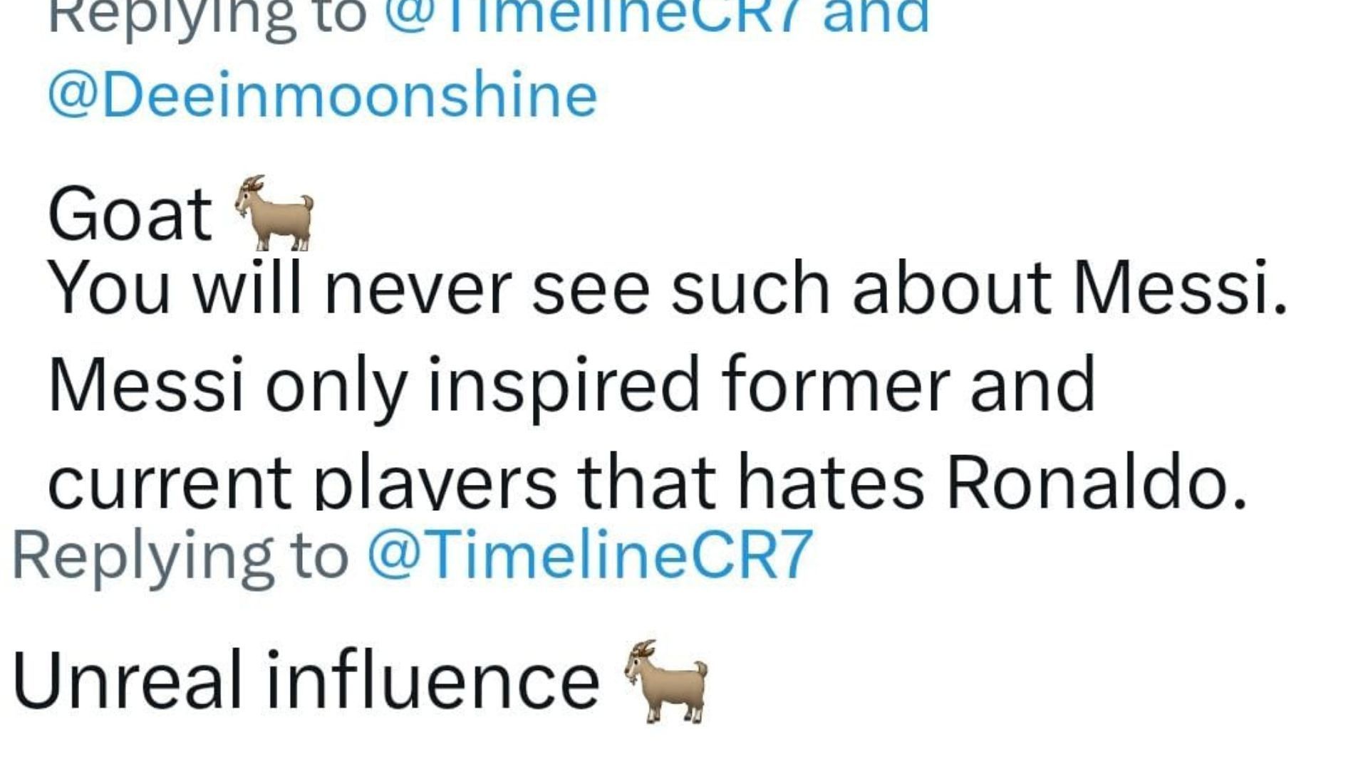 Some of the best reactions under the Ronaldo post