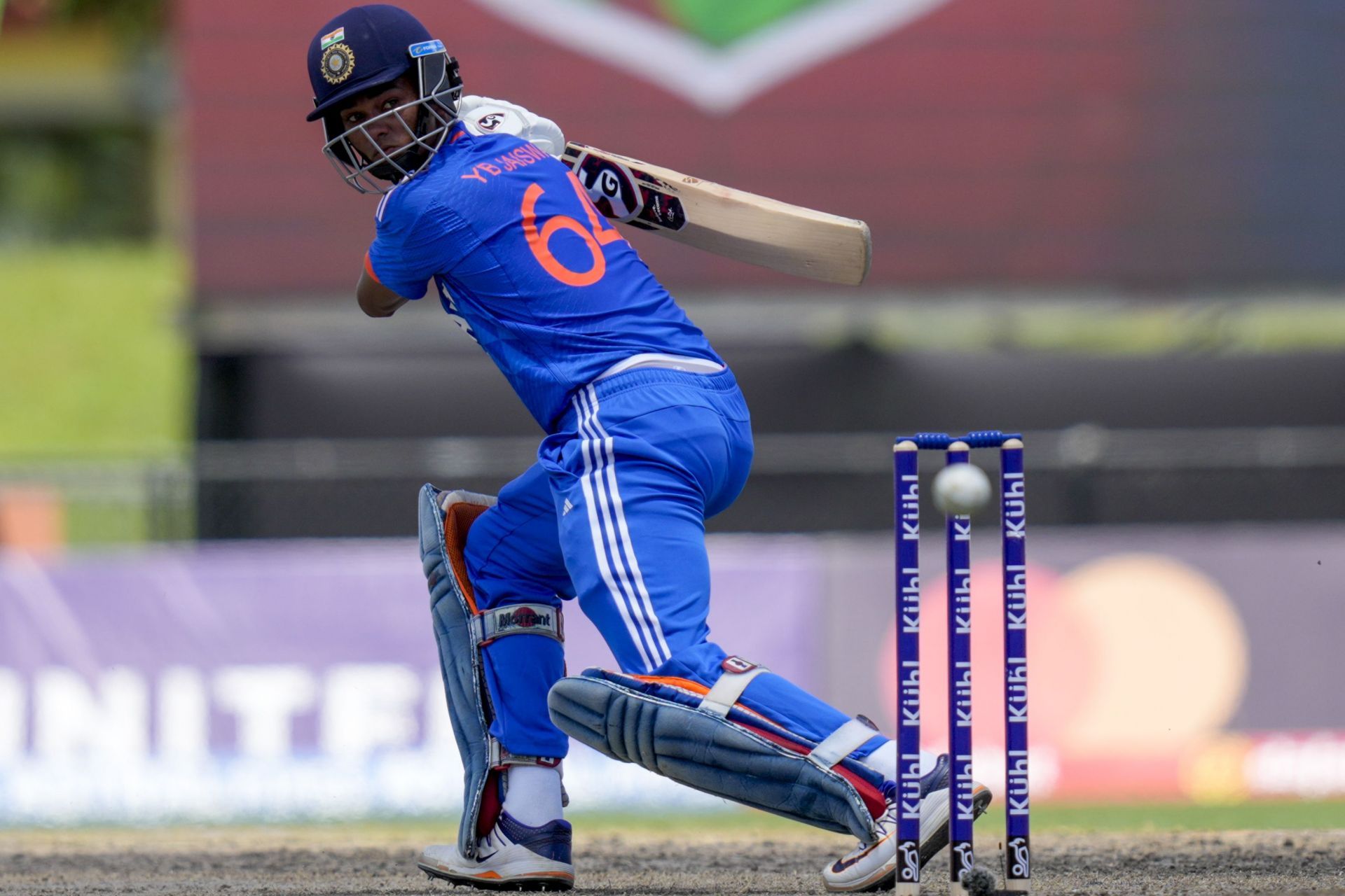 Yashasvi Jaiswal in action during the fourth T20I. (Pic: AP Photo/Ramon Espinosa)