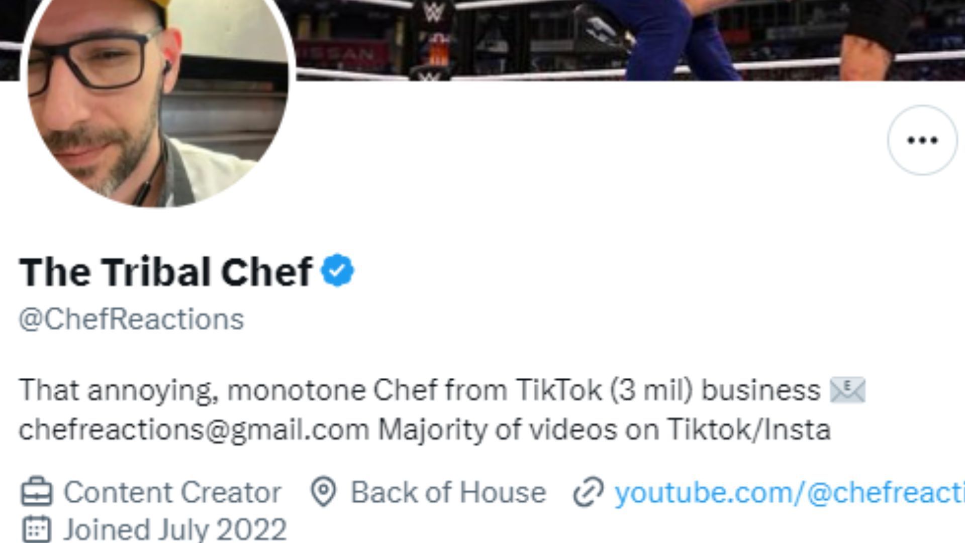 Twitter use ChefReactions changed his account handle name.