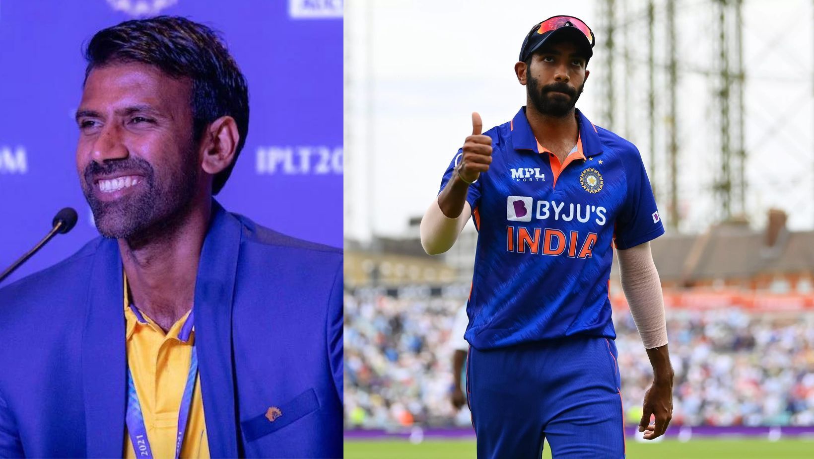 Lakshmipathy Balaji (L) and Jasprit Bumrah.