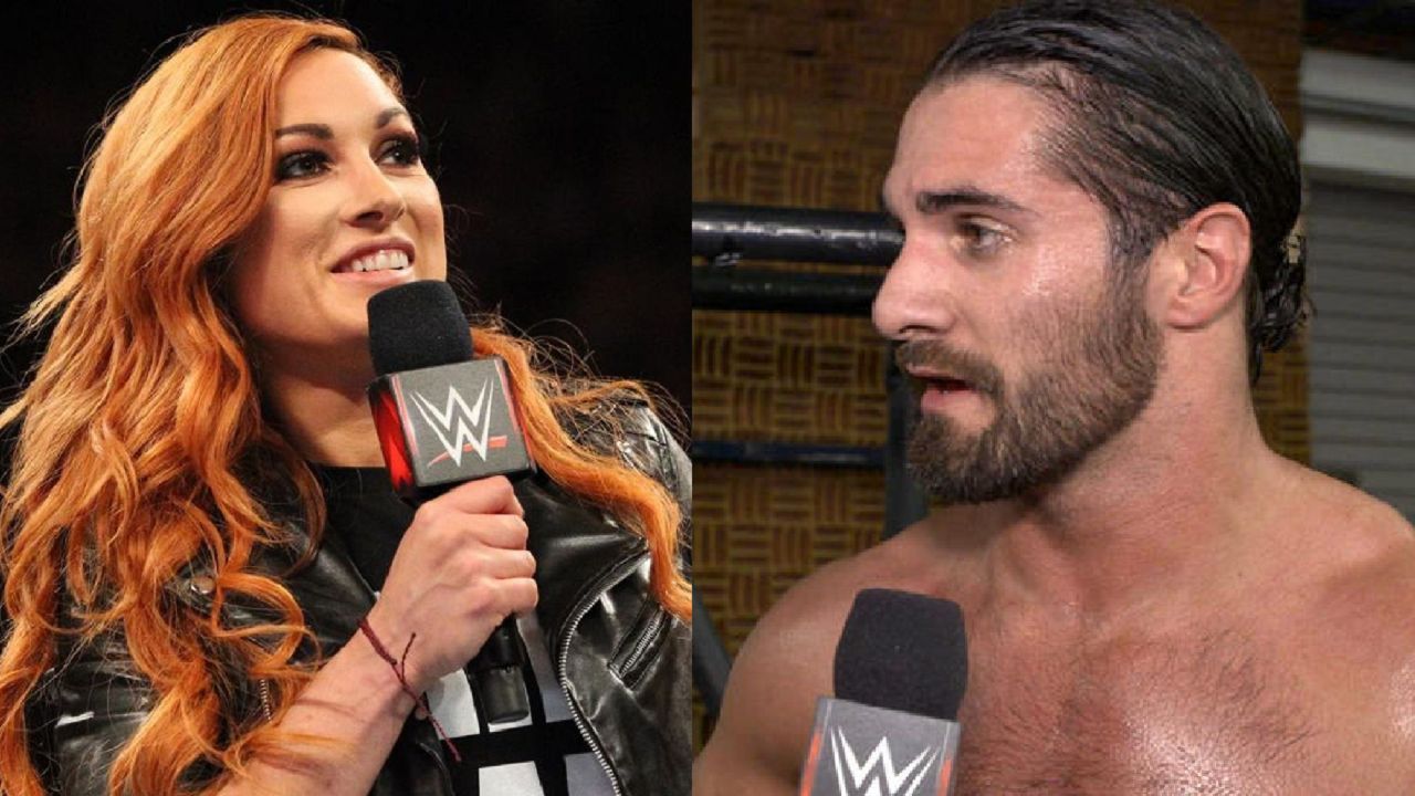 Becky Lynch (left); Seth Rollins (right)