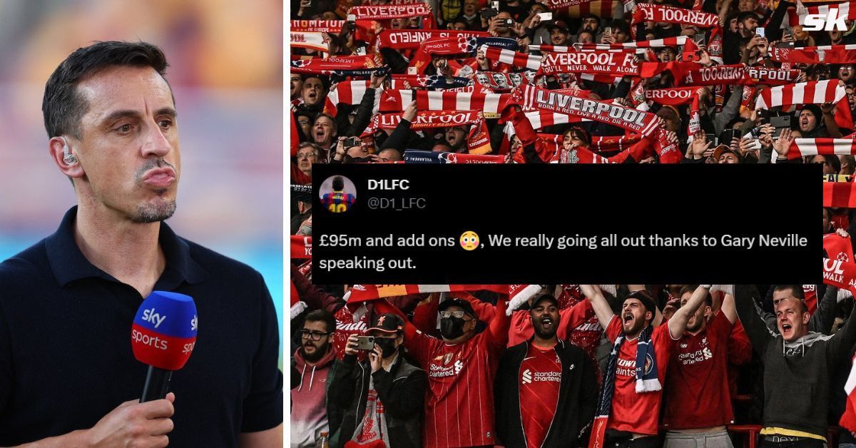 Liverpool fans thank Gary Neville for his comments on Moises Caicedo.