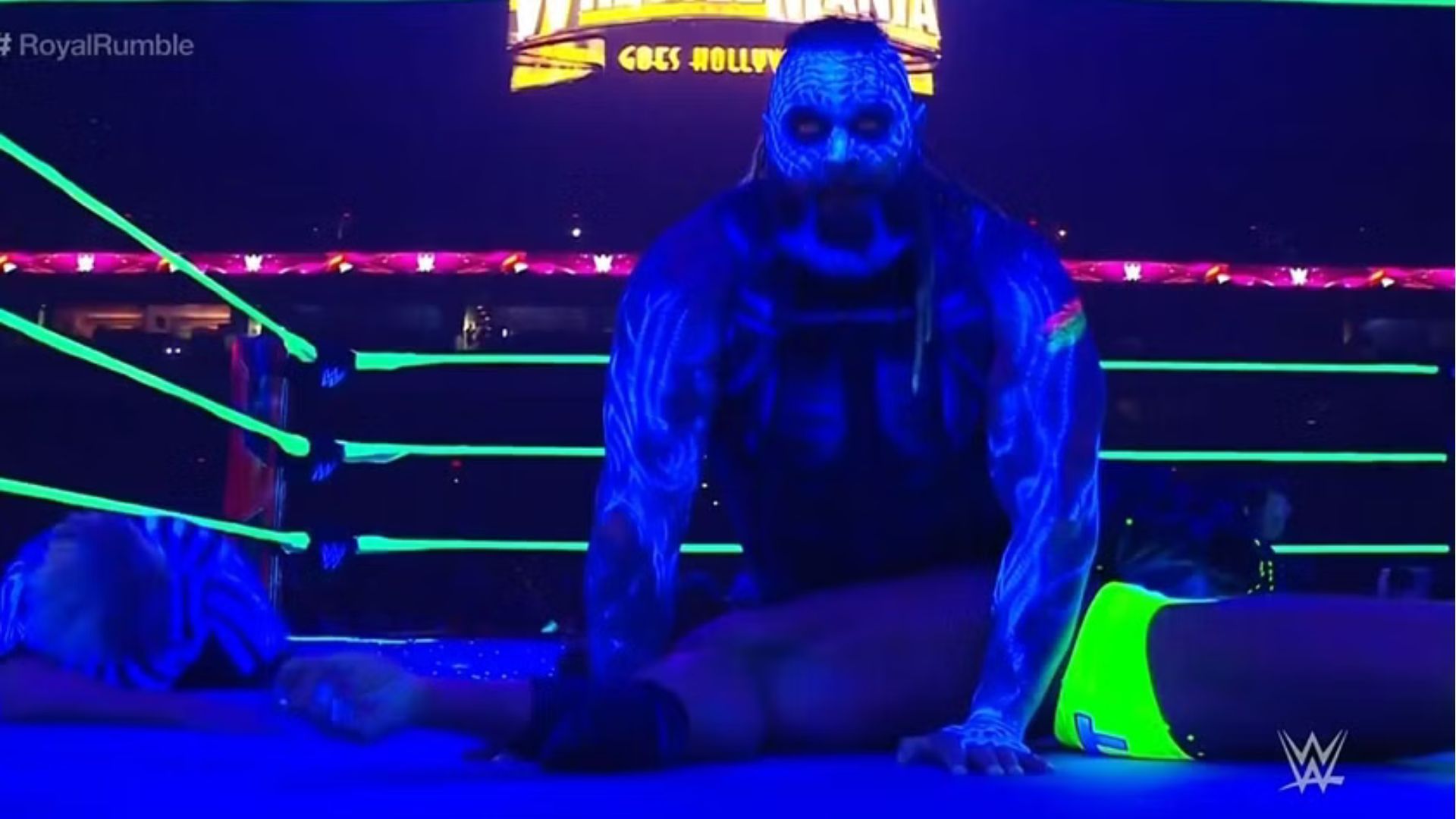 Knight and Bray Wyatt during their &quot;Pitch Black&quot; match