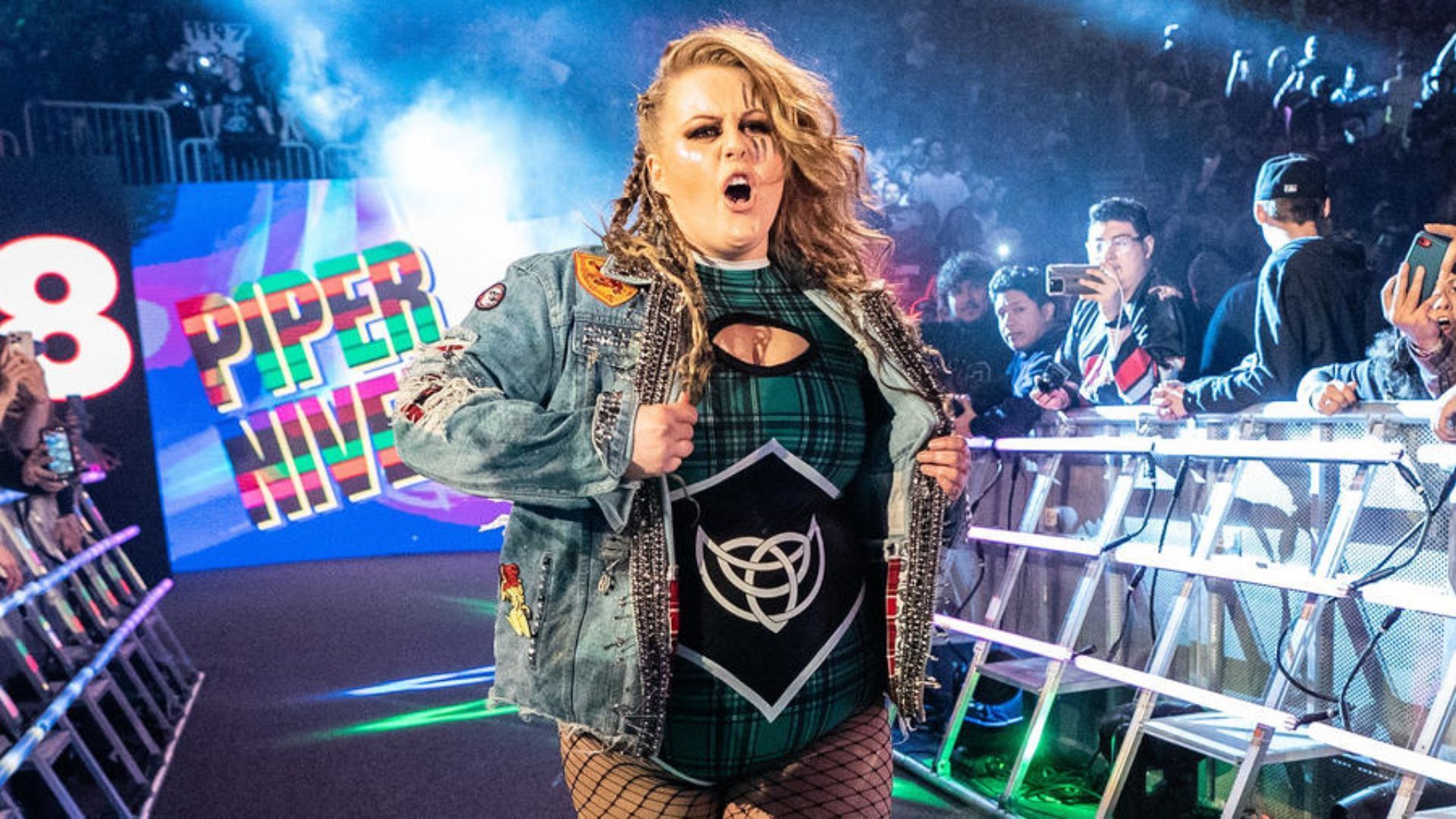 Piper Niven during her entrance. Image Credits: wwe.com 