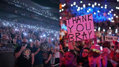 WWE Universe paying tribute to Bray Wyatt