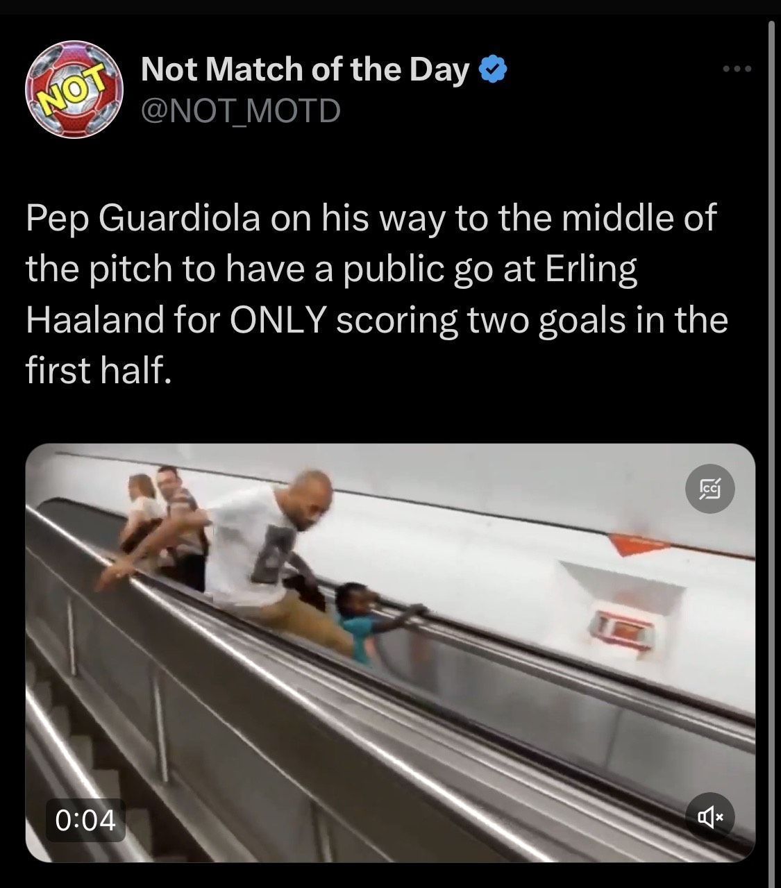 Twitter page mocks Guardiola.