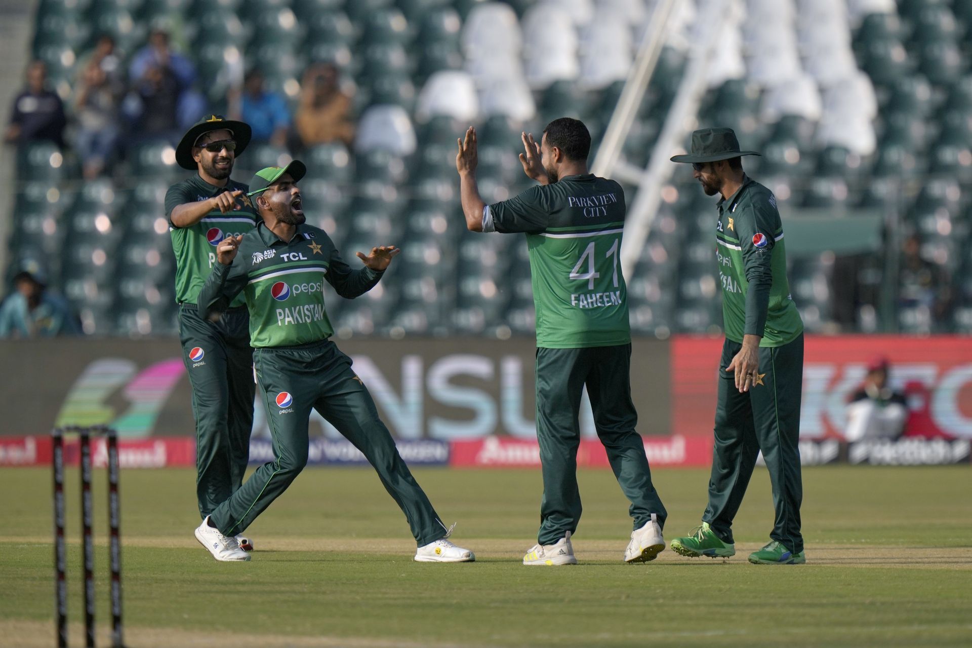 Faheem Ashraf dismissed Shakib Al Hasan in the Super Four clash against Bangladesh. [P/C: AP]