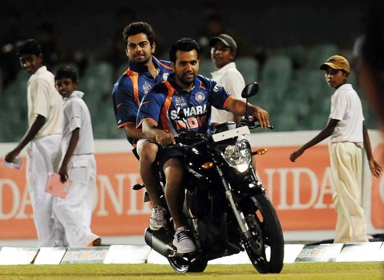 Rohit Sharma and Virat Kohli go for a ride during Asia Cup 2010 [Getty Images]