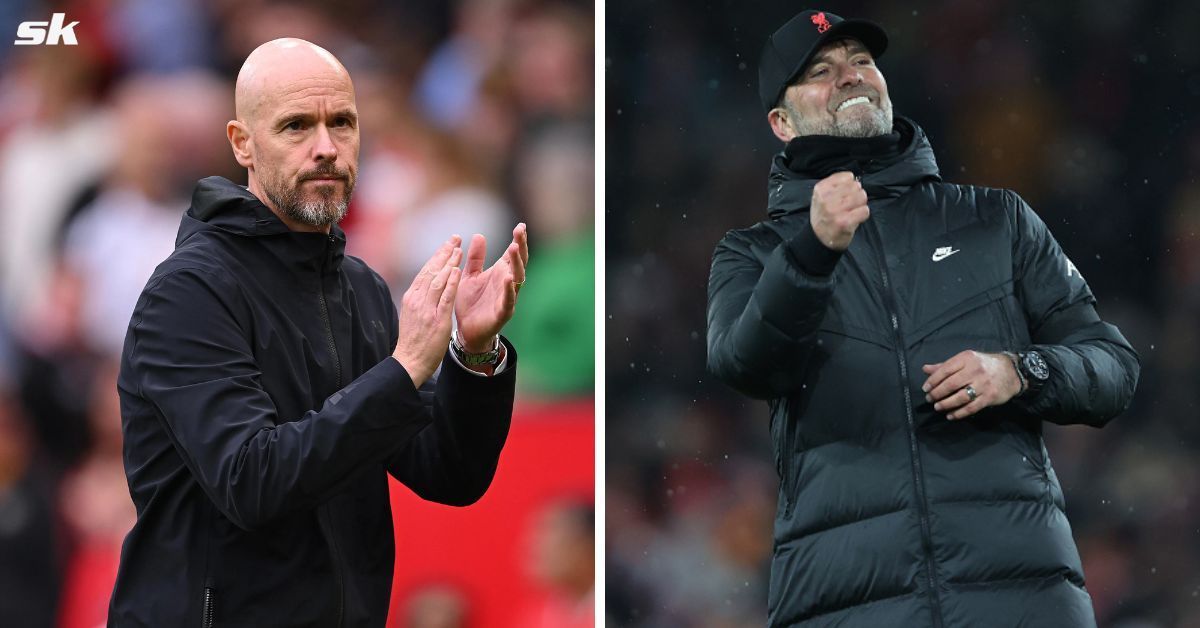 Manchester United manager Erik ten Hag (left) and Liverpool boss Jurgen Klopp