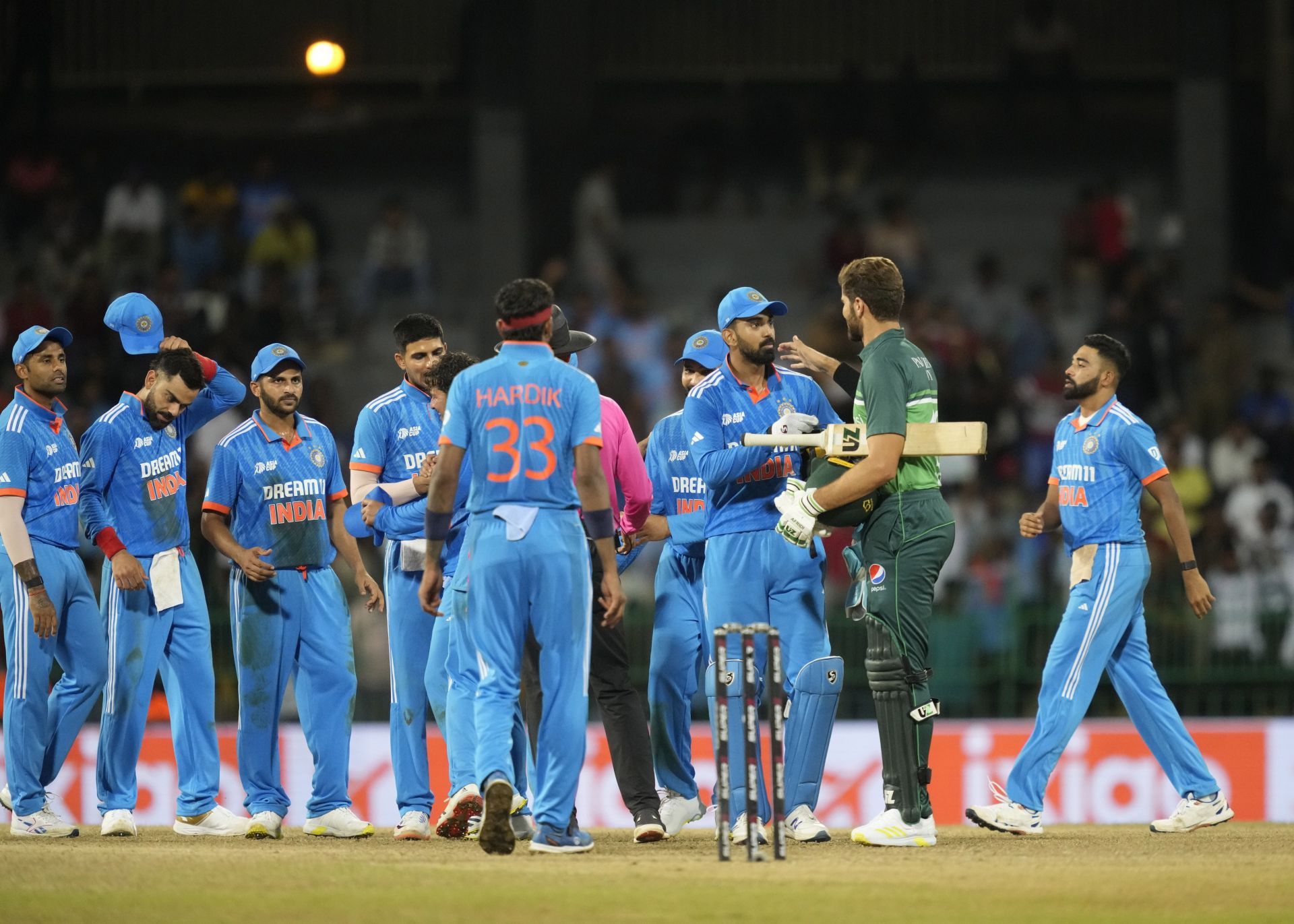 India thrashed Pakistan by 228 runs in their first Super Four game. [P/C: AP]